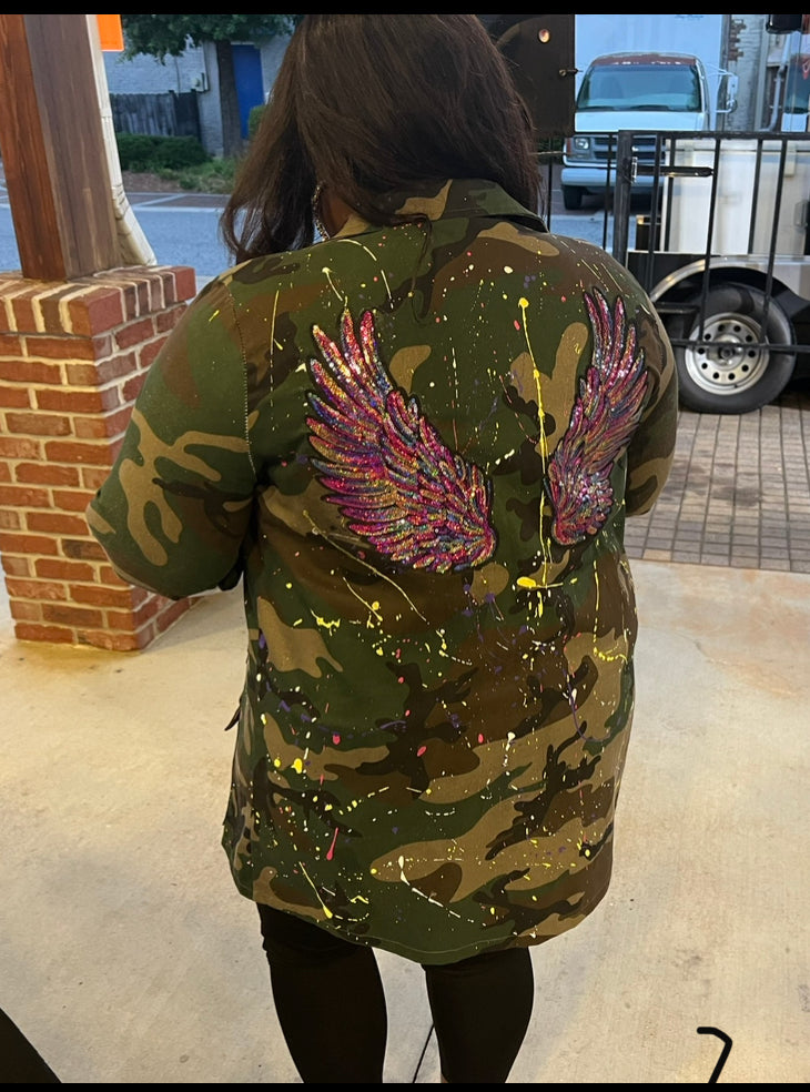 Custom Camo Jacket- EMAIL WFCUTIQ@GMAIL.COM FOR CUSTOM DESIGN